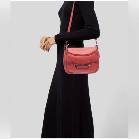 Coach Taylor Flap Shoulder Bag Coral Leather